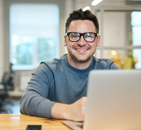 boy working on computer