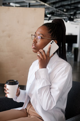 girl talking on phone