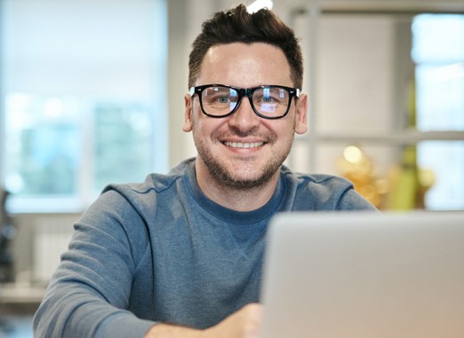 boy working on computer